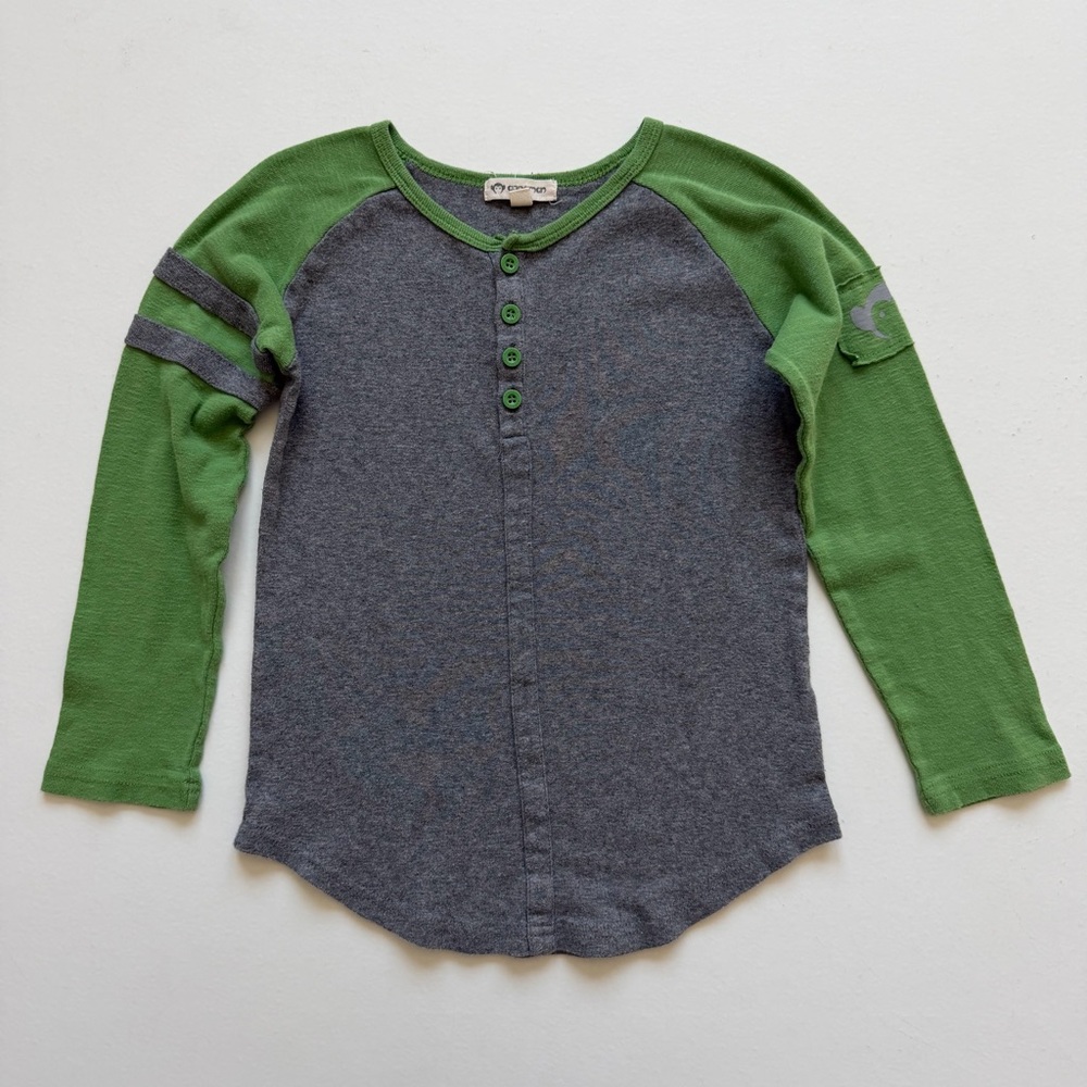 Appaman Kids Green & Gray Long Sleeve Henley Top